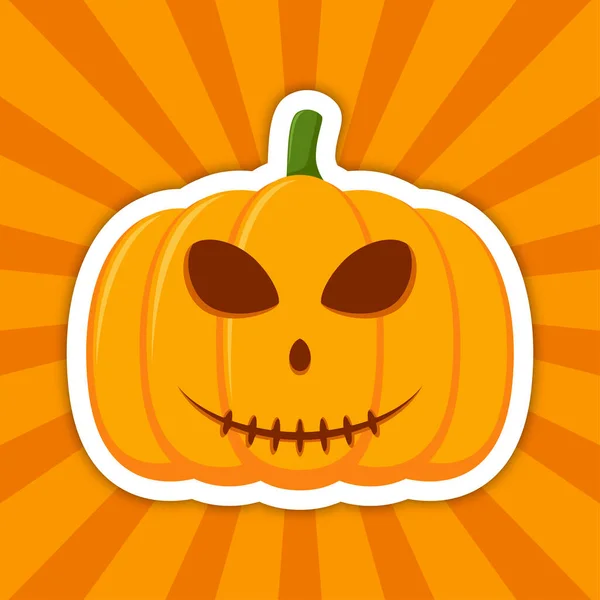 Note Sticker Halloween Pumpkin Vector — Vector de stock