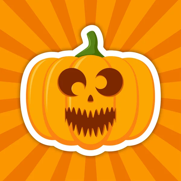 Note Sticker Halloween Pumpkin Vector — Stock Vector