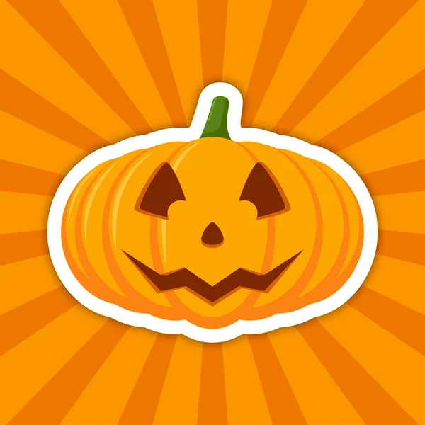 Note Sticker Halloween Pumpkin Vector — Stock Vector