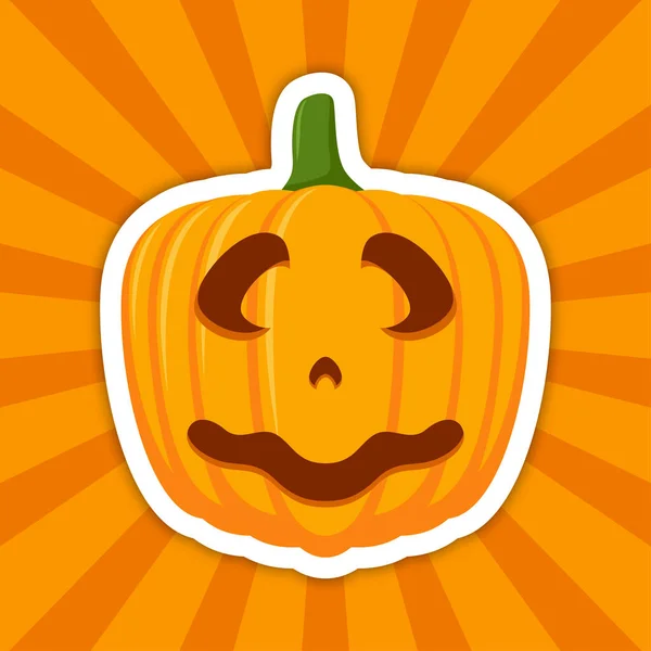 Note Sticker Halloween Pumpkin Vector — Stock Vector