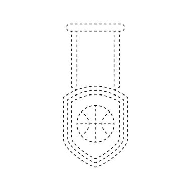 Medal tracing worksheet for kids