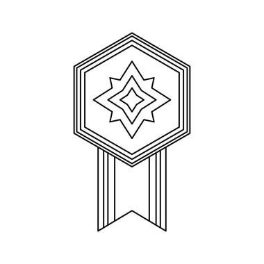 Coloring page with Medal for kids