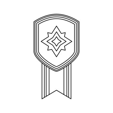 Coloring page with Medal for kids