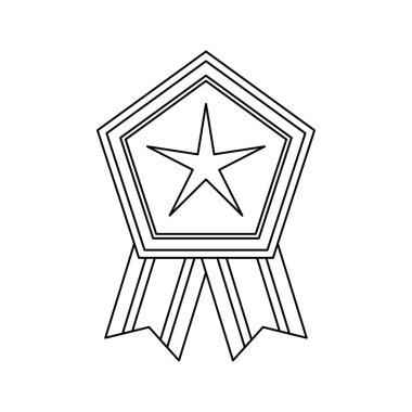 Coloring page with Medal for kids