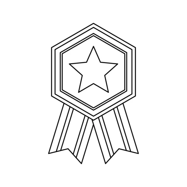 Coloring Page Medal Kids — Image vectorielle