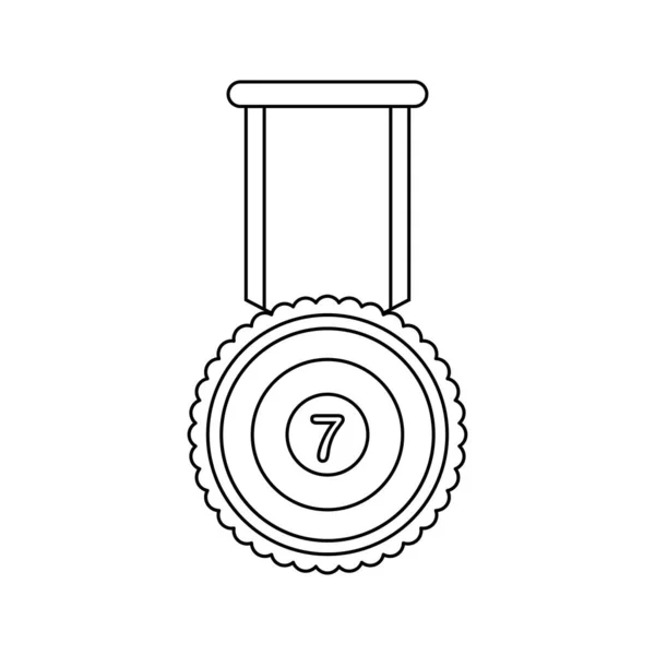 Coloring Page Medal Kids — Stockvector