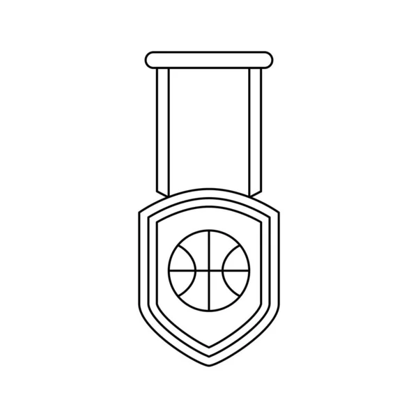 Coloring Page Medal Kids — Stockový vektor