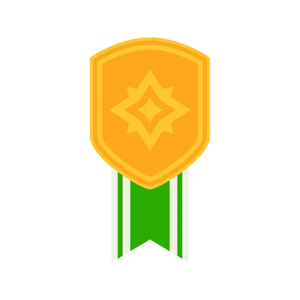 Gold Medal Ribbon Vector Illustration — Stockvektor