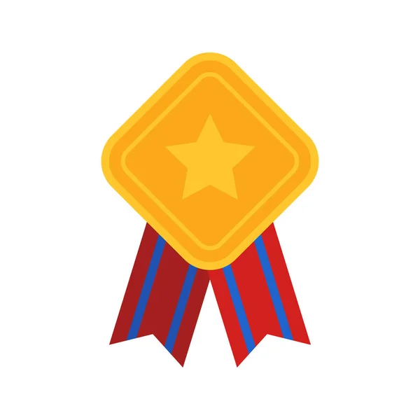 Gold Medal Ribbon Vector Illustration — Stockvektor