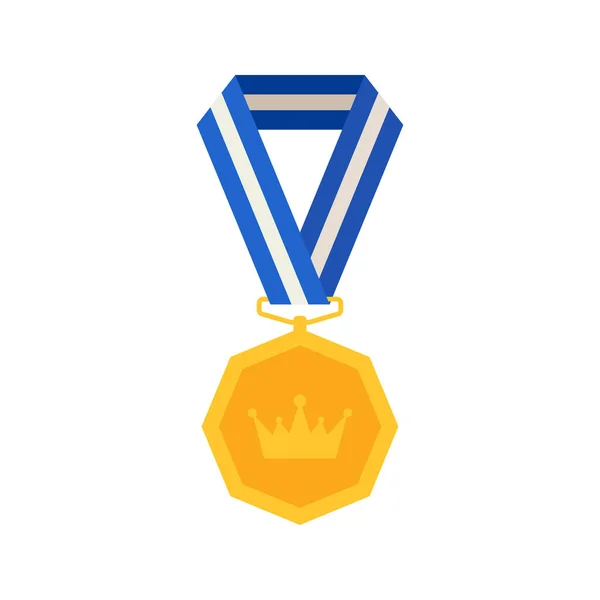 Gold Medal Ribbon Vector Illustration — 스톡 벡터