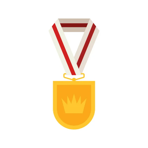 Gold Medal Ribbon Vector Illustration — Stok Vektör