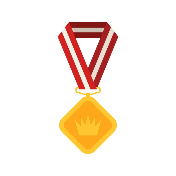 Gold Medal Ribbon Vector Illustration — Stock vektor