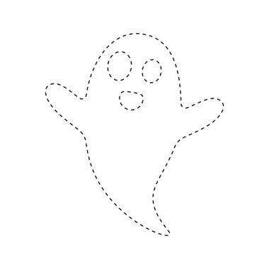 Ghost tracing worksheet for kids
