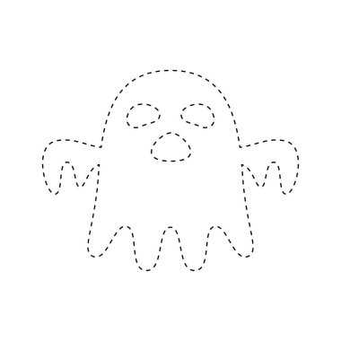 Ghost tracing worksheet for kids