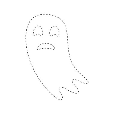 Ghost tracing worksheet for kids