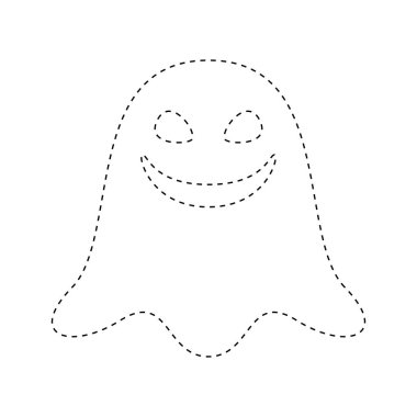 Ghost tracing worksheet for kids