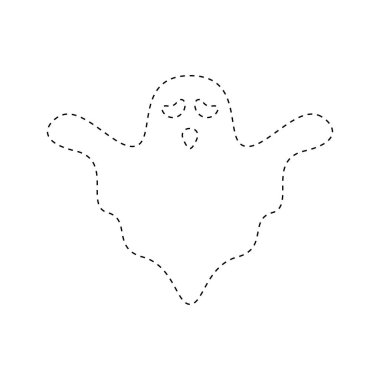 Ghost tracing worksheet for kids