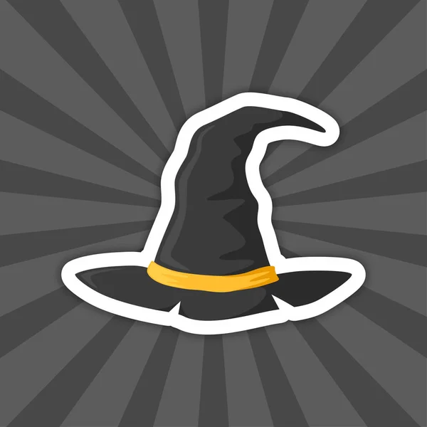 Note Sticker Wizard Hat Vector — Stockvektor