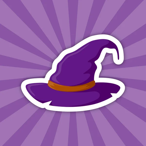 Note Sticker Wizard Hat Vector — Stockvektor