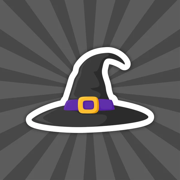 Note Sticker Wizard Hat Vector — Stockvektor