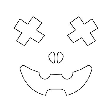 Coloring page with Face of halloween for kids