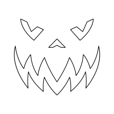 Coloring page with Face of halloween for kids