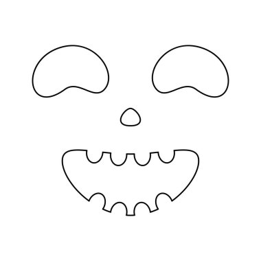 Coloring page with Face of halloween for kids
