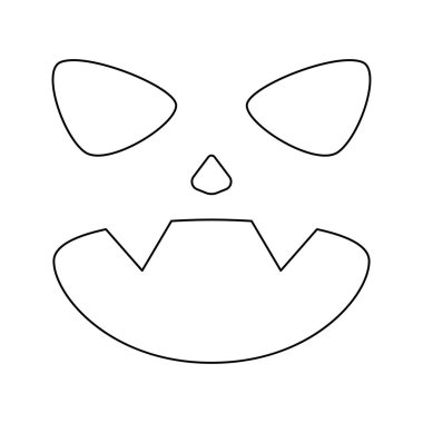 Coloring page with Face of halloween for kids