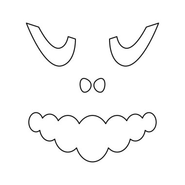 Coloring page with Face of halloween for kids