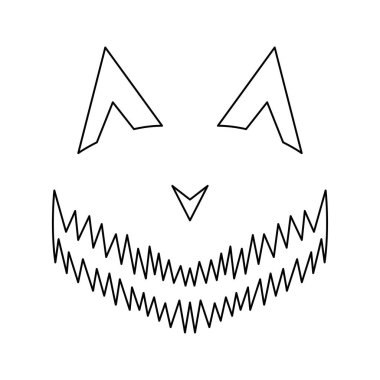 Coloring page with Face of halloween for kids