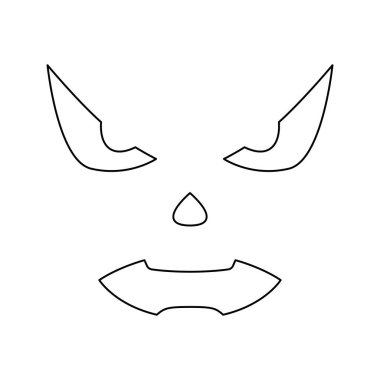 Coloring page with Face of halloween for kids