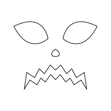 Coloring page with Face of halloween for kids