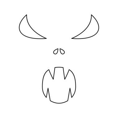 Coloring page with Face of halloween for kids