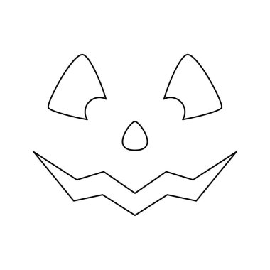 Coloring page with Face of halloween for kids