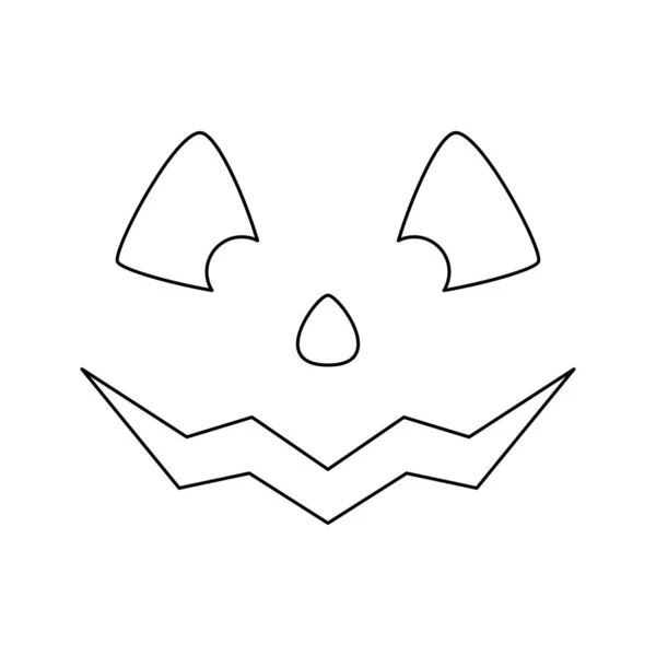 Coloring Page Face Halloween Kids — ストックベクタ