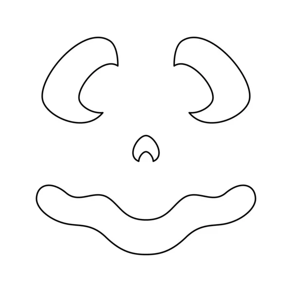 Coloring Page Face Halloween Kids — ストックベクタ