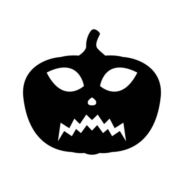 Halloween Kürbis Isoliert Auf Weißem Hintergrund — Stockvektor