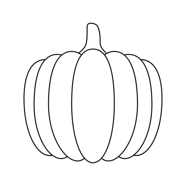 Coloring Page Pumpkin Kids — Image vectorielle