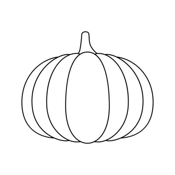 Coloring Page Pumpkin Kids — Image vectorielle