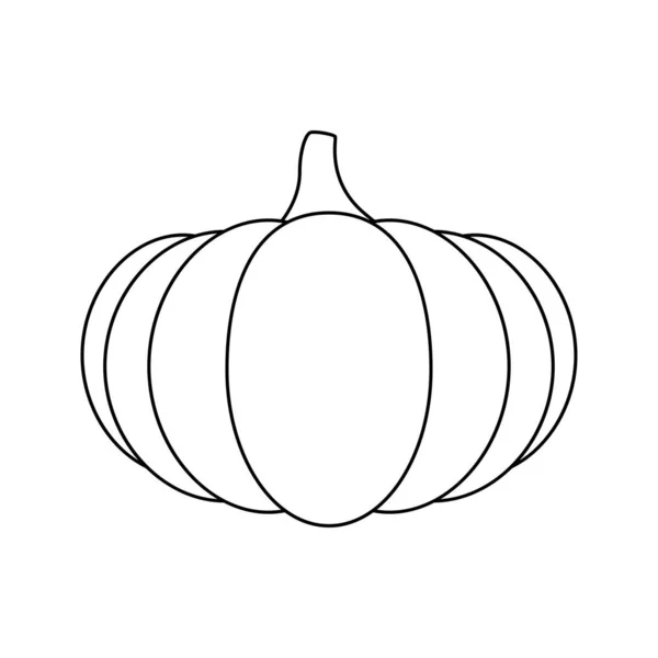 Coloring Page Pumpkin Kids — Vettoriale Stock