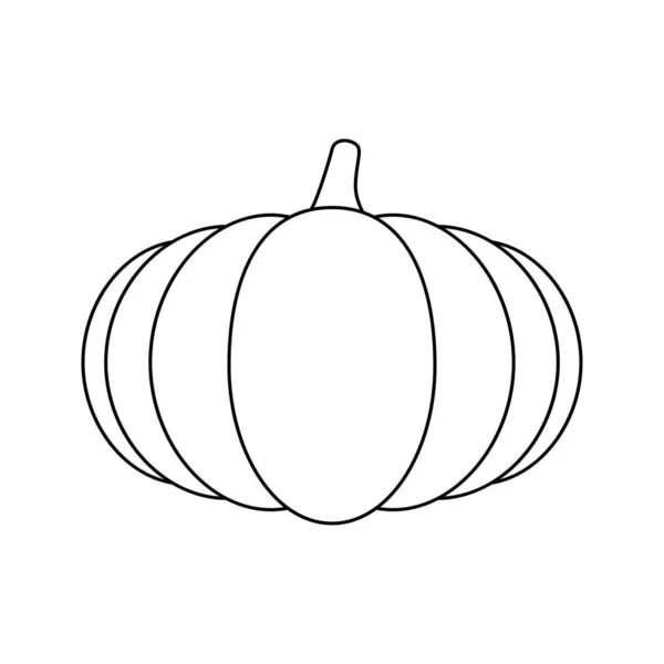 Coloring Page Pumpkin Kids — Vettoriale Stock