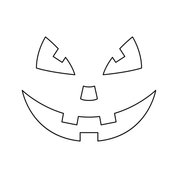 Coloring Page Face Halloween Kids — Archivo Imágenes Vectoriales