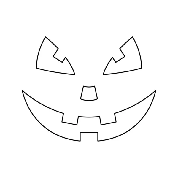 Coloring Page Face Halloween Kids — ストックベクタ