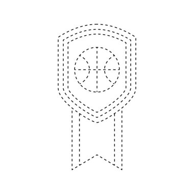 Medal tracing worksheet for kids