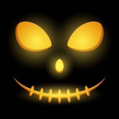 Halloween Pumpkin Face, Vector illustration