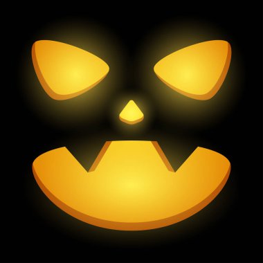 Halloween Pumpkin Face, Vector illustration