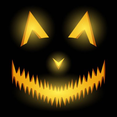 Halloween Pumpkin Face, Vector illustration