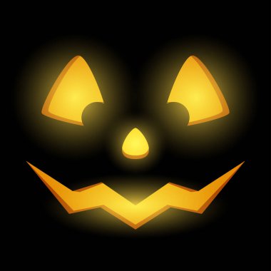 Halloween Pumpkin Face, Vector illustration