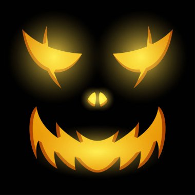 Halloween Pumpkin Face, Vector illustration