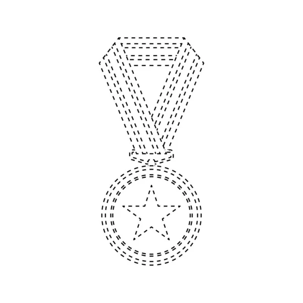 Medal Tracing Worksheet Kids — Image vectorielle